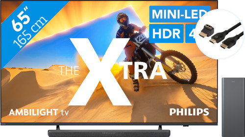 Philips The Xtra 65PML9009 - QD Miniled (2024) + Barre de Son + Câble HDMI Main Image