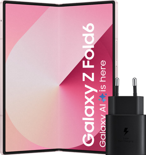 Samsung Galaxy Z Fold 6 512GB Pink 5G + Samsung Charger 25W Black Main Image