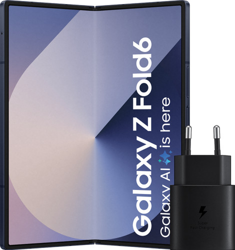 Samsung Galaxy Z Fold 6 512GB Blue 5G + Samsung Charger 25W Black Main Image