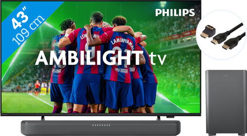 Philips 43PUS8309 - Ambilight (2024) + Barre de Son + Câble HDMI Main Image