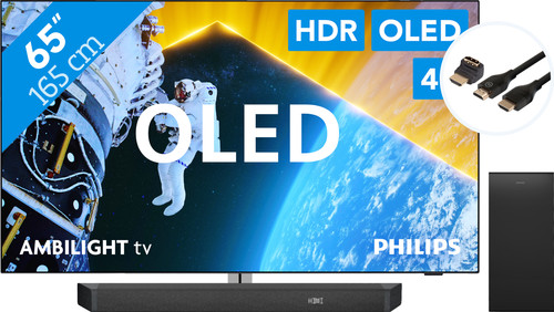 Philips 65OLED809 - Ambilight (2024) + Soundbar + Hdmi kabel Main Image