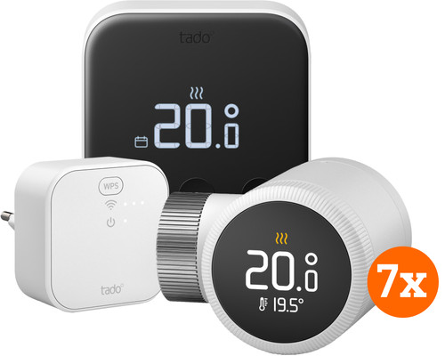 Tado Thermostat Connecté X Kit de Démarrage + 7 Têtes Thermostatiques Main Image