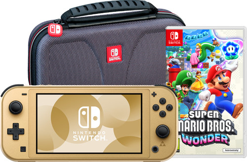 Nintendo Switch Lite Zelda Edition + Super Mario Bros. Wonder + Beschermhoes Main Image