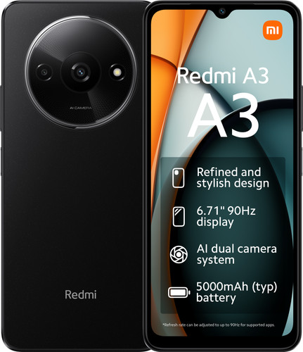 Redmi A3 64 Go Noir 4G Main Image