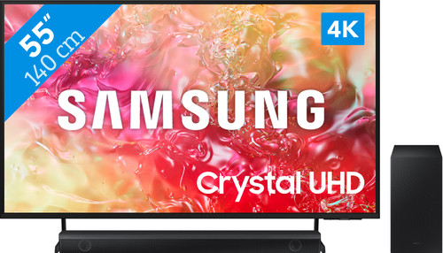 Samsung Crystal UHD 55DU7100 (2024) + Soundbar Main Image