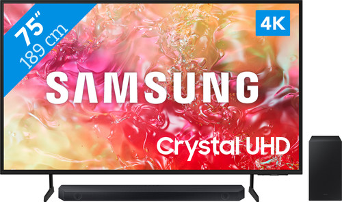 Samsung Crystal UHD 75DU7100 (2024)  + Soundbar Main Image