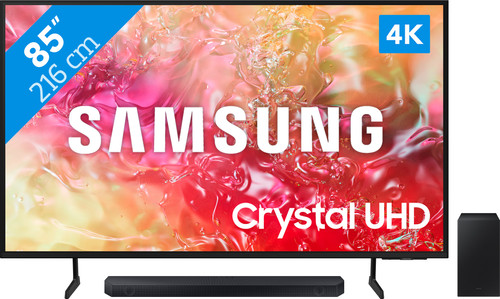 Samsung Crystal UHD 85DU7100 (2024) + Soundbar Main Image