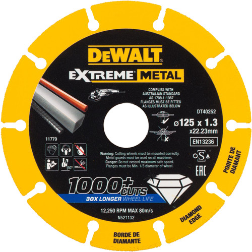 DeWalt Extreme Metal Doorslijpschijf 125x22.23x1.3mm Main Image