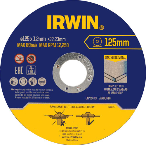 Irwin Cutting Discs Metal 125x1.2mm 10 units Main Image