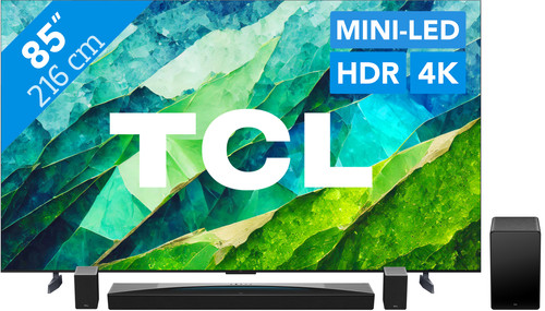 TCL QD Mini-LED 85C81B (2024) + Soundbar Main Image