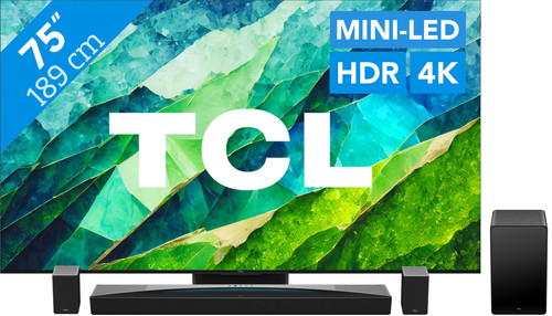 TCL QD Mini-LED 75C81B (2024) + Soundbar Main Image