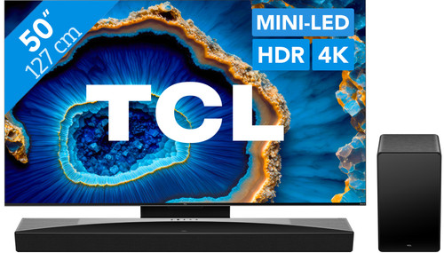 TCL QD Mini-LED 50C803 (2023) + Barre de Son Main Image