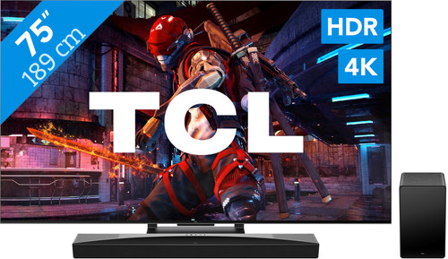 TCL QLED 75C743 (2023) + soundbar Main Image