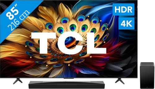 TCL QLED 85C61B (2024) + Soundbar Main Image