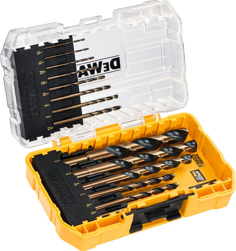 DeWalt 14 Pièces Black & Gold Set de Forets à Métal Tough Case Main Image