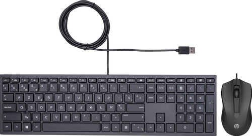 HP Pavilion Clavier Filaire 300 AZERTY + HP 100 Souris Filaire Main Image