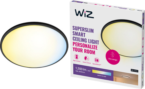 WiZ Ceiling Lamp SuperSlim - All Shades of White Light - Black Main Image