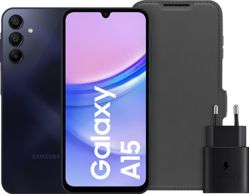 Samsung Galaxy A15 128 Go Noir 4G + Pack d'Accessoires Main Image