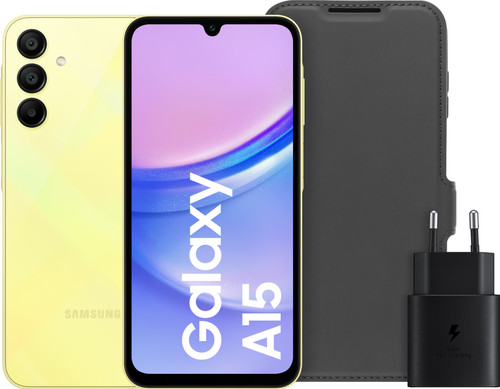 Samsung Galaxy A15 128GB Yellow 5G + Accessory Pack Main Image