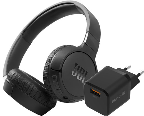 JBL Tune 660NC Noir + BlueBuilt Chargeur Quick Charge avec Port USB-A 18 W Noir Main Image