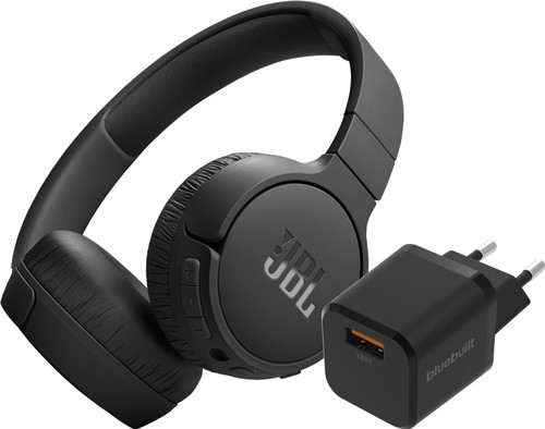 JBL Tune 670NC Noir + BlueBuilt Chargeur Quick Charge avec Port USB-A 18 W Noir Main Image