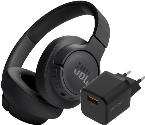 JBL Tune 720BT Noir + BlueBuilt Chargeur Quick Charge avec Port USB-A 18 W Noir Main Image