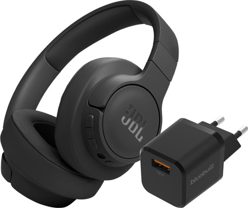 JBL Tune 770NC Noir + BlueBuilt Chargeur Quick Charge avec Port USB-A 18 W Noir Main Image