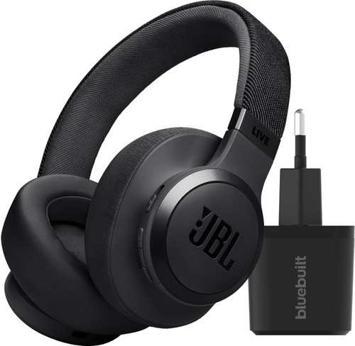 JBL Live 770NC Noir + BlueBuilt Chargeur Quick Charge avec Port USB Main Image