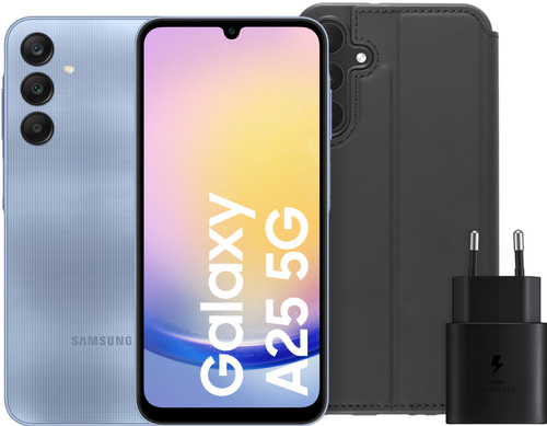 Samsung Galaxy A25 128GB Blue 5G + Accessory Pack Main Image