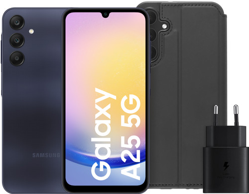 Samsung Galaxy A25 128GB Black 5G + Accessory Pack Main Image