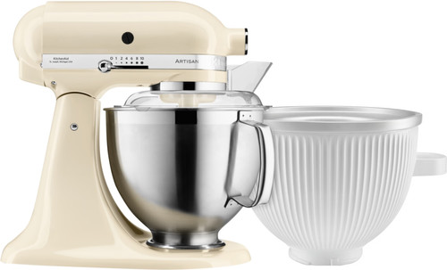 KitchenAid 5KSM185PSEAC Crème + Sorbetière Main Image