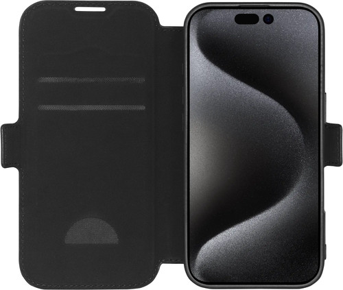 BlueBuilt Apple iPhone 16 Pro Book Case Leather Black Main Image