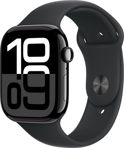 Apple Watch Series 10 4G 46 mm Noir Bracelet Sport S/M Main Image