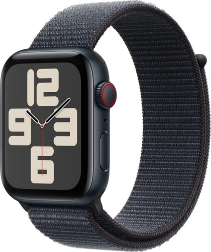 Apple Watch SE 2024 4G 44mm Midnight Sport Watch Strap Main Image