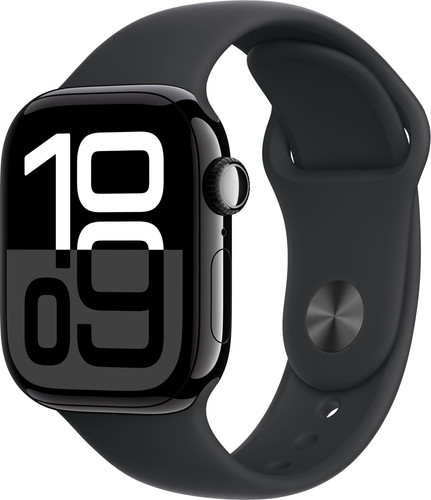 Apple Watch Series 10 42mm Zwart Sportband M/L Main Image