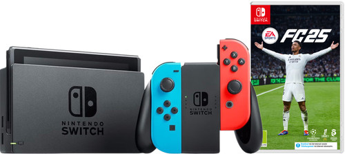 Nintendo Switch Rood/Blauw + EA Sports FC 25 Main Image