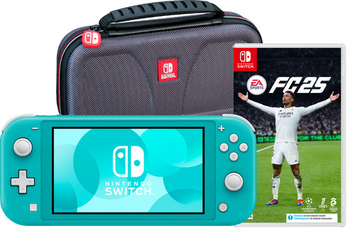 Nintendo Switch Lite Turquoise + EA Sports FC 25 + Bigben Beschermtas Main Image