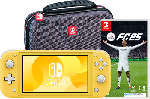 Nintendo Switch Lite Geel + EA Sports FC 25 + Bigben Beschermtas Main Image