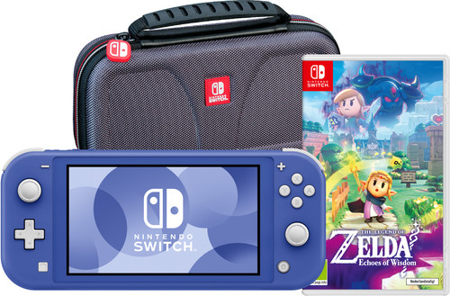 Nintendo Switch Lite Blauw + Zelda: Echoes of Wisdom + Bigben Beschermtas Main Image