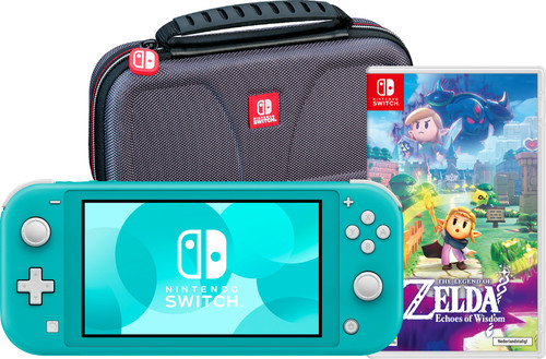 Nintendo Switch Lite Turquoise + Zelda: Echoes of Wisdom + Bigben Beschermtas Main Image