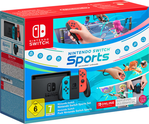 Nintendo Switch Rouge/Bleu + Switch Sports + 12 mois Nintendo Switch Online Main Image