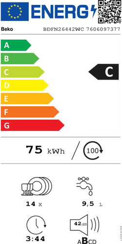 Beko BDFN26442WC CornerIntense classe énergétique