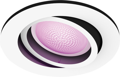 Philips Hue Centura Inbouwspot 1-Lichts - Wit en Gekleurd Licht - Duurzame LED Verlichting - Dimbaar - Verbind met Bluetooth of Hue Bridge - Werkt met Alexa en Google Home - Vierkant - Wit