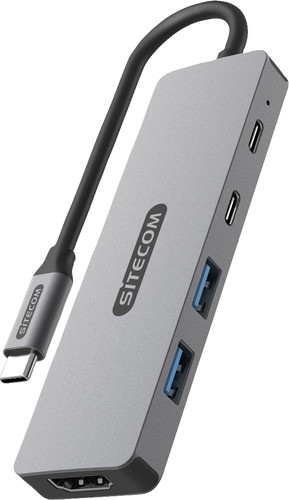 Sitecom Adaptateur Multiport PD USB-C 5-en-1 Main Image