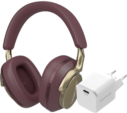 Bowers & Wilkins PX8 Rood + BlueBuilt Power Delivery Oplader met Usb C Poort 20W Wit Main Image