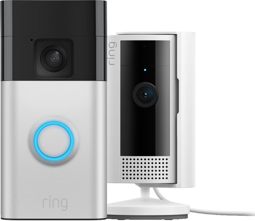 Ring Battery Video Doorbell Nickel + Indoor Cam Main Image