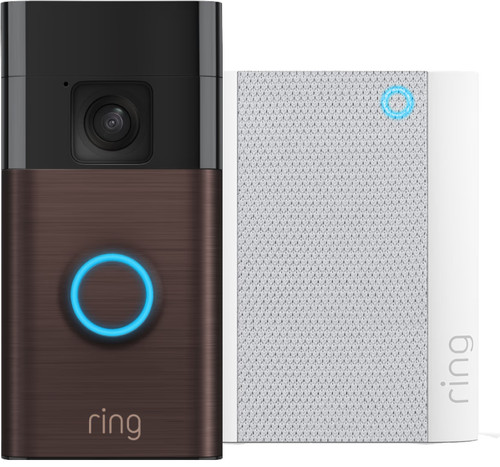 Ring Battery Video Doorbell Bronze + Chime Main Image