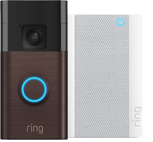 Ring Battery Video Doorbell Bronze + Chime Pro Main Image