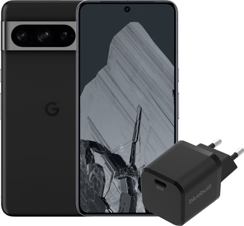 Google Pixel 8 Pro 256 Go Noir 5G + BlueBuilt Chargeur avec Port USB-C 30 W Noir Main Image