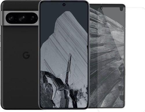 Google Pixel 8 Pro 128 Go Noir 5G + BlueBuilt Protège-écran Verre Main Image